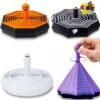 JOYIN 4 Pcs Halloween 3D Printed Star Toys, Expanded Sensory Honeycomb Whirling Spiral Toy with Handle for Kids Adults Stress Relief Halloween Favors Birthday Gifts Prizes Office Desk