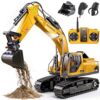 JOYIN Remote Control Excavator Toys for Boys, 3-in-1 RC Construction Truck