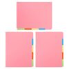 JOYOFREELY 3 Sets A4 Paperboard Notepad Dividers for Presentations and Journals, Beautiful and Distinctive Loose-Leaf Page Markers with 4 Holes for Quick Reference and Document Separation