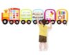 Joyreal Train Activity Wall Busy Board Wooden Sensory Wall Panels for Kids