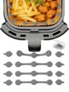 JoySil 12-Pack Silicone Air Fryer Magnetic Clips for Liners (Gray)