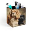JTKBNVM PU Leather Desk Cocker Spaniel Pen Holder Compact Scratchproof