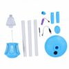 JTLB Street Lamp Bubble Machine Bubble Blower Sprayer Remote Control Rechargeable Music Light Outdoor Camping Home Gardening with Sound and Light for Kids (Blue)
