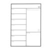 Juinrinet Fridge Whiteboard Weekly Planner for Meals Shopping and Notes