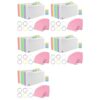Juinrinet Index Cards with Ring, 3x5 Inch Ruled Notes in Mixed Colors Pack