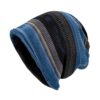 Julpsk Adult Vintage Gradient Striped Slouchy Beanie Street Soft Baggy Hat