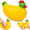Jumbo Banana Chicken Squishy Toys,Slow Rising Squeeze Sensory Fidget Toy