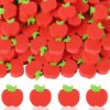 JUNEBRUSHS 65pcs Large Apples Erasers for Kids Bulk, Welcome Back to School Gifts Red Apples Erasers for First Day of School Teachers Supplies Students Classroom Prizes Homework Rewards
