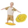 JUNGLE WELL Wobble Balance Board for Kids – Yellow Frog Design with Maze Track & Balls | Dual-Sided Sensory Rocker Board | Non-Slip Tactile Surface | Supports Up to 200lbs | Perfect for Toddlers & Parent-Child Play