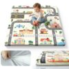 JUNLLY Baby Play Mat 47x47", 1.3" Thick Foam Mat Removable Washable Cover