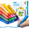 JUPITEARTH 24 Colors Triangle Crayons for Kids Ages 4-8