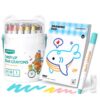 JUPITEARTH 36 Colors Silky Crayons, Twist Crayons with Drawing Paper