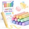 JUPITEARTH Paint Sticks for Kids 12 Pastel Colors, Fast-Drying, Smooth