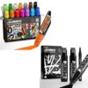 JusArt 14 Colors + 4 Pcs Black Jumbo Markers for Poster, 15mm Wide Tip