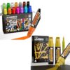 JusArt 14 Colors + 4 Pcs Gold Jumbo Markers for Poster, 15mm Wide Tip