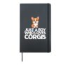 Just A Boy Who Loves Corgis Funny Corgi Hardcover Journal, Black
