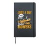 Just A Boy Who Loves Lawn Mowers Zero Turn Lawn Mower Hardcover Journal, Black
