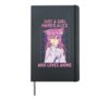 Just A Girl Named Alice Who Loves Anime Personalized Manga Hardcover Journal, Black