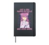 Just A Girl Named Michelle Who Loves Anime Personalized Hardcover Journal, Black