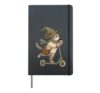 Just A Girl Who Loves Art Cute Cottagecore Cat Witch Hat Hardcover Journal, Black