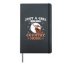Just A Girl Who Loves Country Music Fans Country Music Hardcover Journal, Black