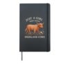 Just A Girl Who Loves Highland Cows Floral Hardcover Journal, Black