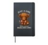 Just A Girl Who Loves Highland Cows Highland Cattle Hardcover Journal, Black