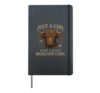 Just A Girl Who Loves Highland Cows Scottish Cattle Hardcover Journal, Black