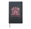 Just A Girl Who Loves Music And Theater Performing Arts Hardcover Journal, Black