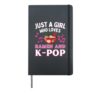 Just A Girl Who Loves Ramen And K-Pop Cute Noodle Lover Hardcover Journal, Black