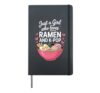 Just A Girl Who Loves Ramen And K-Pop Girl K Pop Kpop Hardcover Journal, Black
