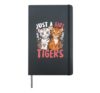 Just a Girl Who Loves Tigers Cute White Tiger Hardcover Journal, Black