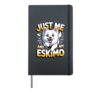 Just me and my Eskimo Cartoon Dog Breed Pet American Eskimo Hardcover Journal, Black