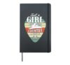 Justs A Girl Whos Loves Country Music Funny Musician Lover Hardcover Journal, Black