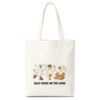 Just Silly Goose Canvas Tote Bag for Women, Large Capacity Shoulder Handbag