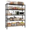 JustSmart 5-Tier 3300LBS Heavy Duty Wire Shelving, 47" w, V-Shaped Mesh