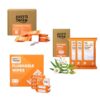 JUST TO GO Travel Set, 56Ct Flushable Wet Wipes, 48Ct Compressed Towels & 30Ct No-Rinse Bathing Wipes - Unscented Portable Care Kit for Camping, Gym & On-the-Go
