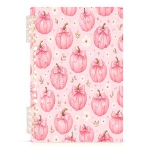 JUZIHAI Halloween Thanksgiving Pumpkins Pink Spiral Notebook 1 Pack