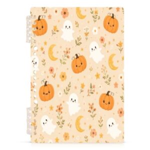 JUZIHAI Thanksgiving Pumpkins Ghosts Spiral Notebook 1 Pack