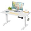 JYLH JOYSEEKER Electric Low Height Adjustable Desk, 35" Center Table, White