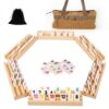Jyquorp Rummy Cube 6 Player Edition with 6 Wooden Racks Trays 160 Numbers Rummy Tiles Set with Zippered Case Rummy Travel Game Set Classic Board Games for Party