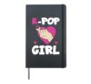 K-Pop Girl Korean Pop Music Fan Fandom Hardcover Journal, Black