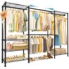 KAALOS Expandable Closet System Heavy Duty Clothes Rack for Hanging Clothes