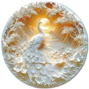 KAAYEE Wooden Puzzles Adults Peacock Jigsaw Puzzle 11.3 * 11.3in-200pcs