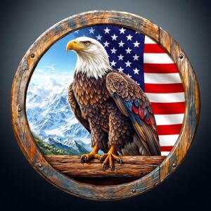 KAAYEE Wooden Puzzles for Adults Bald Eagle Jigsaw Puzzle 13.4 * 13.4in