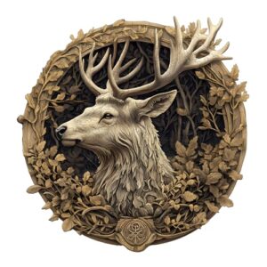KAAYEE Wooden Puzzles for Adults Deer Jigsaw Puzzle 11.4 * 11.3in 195pcs