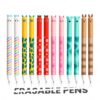 Kabolain 12 Pack Erasable Pens, Cute Erasable Gel Pens 0.7mm Black Ink
