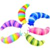 Kabvy 6 Pack Sensory Slug Fidget Toys, Stress Relief Toys for Kids 3+