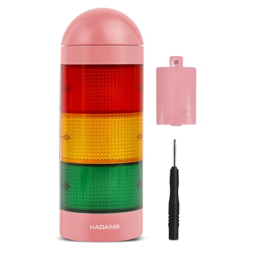 KADAMS Visual Timer for Kids with Pre-Alarm, Traffic Light Countdown Timer for ADHD Toddlers Classroom 24H Digital Timer, 5 Volume Levels Mute Pause Memory for Homework Learning Home Routine