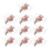KAJNBN 10 Sets Butterfly Keychain Party Favors for Birthday and Shower, Metal and Polyester Material with Organza Bags and Thank You Tags, Attractive Gradient Design for Wedding Guest